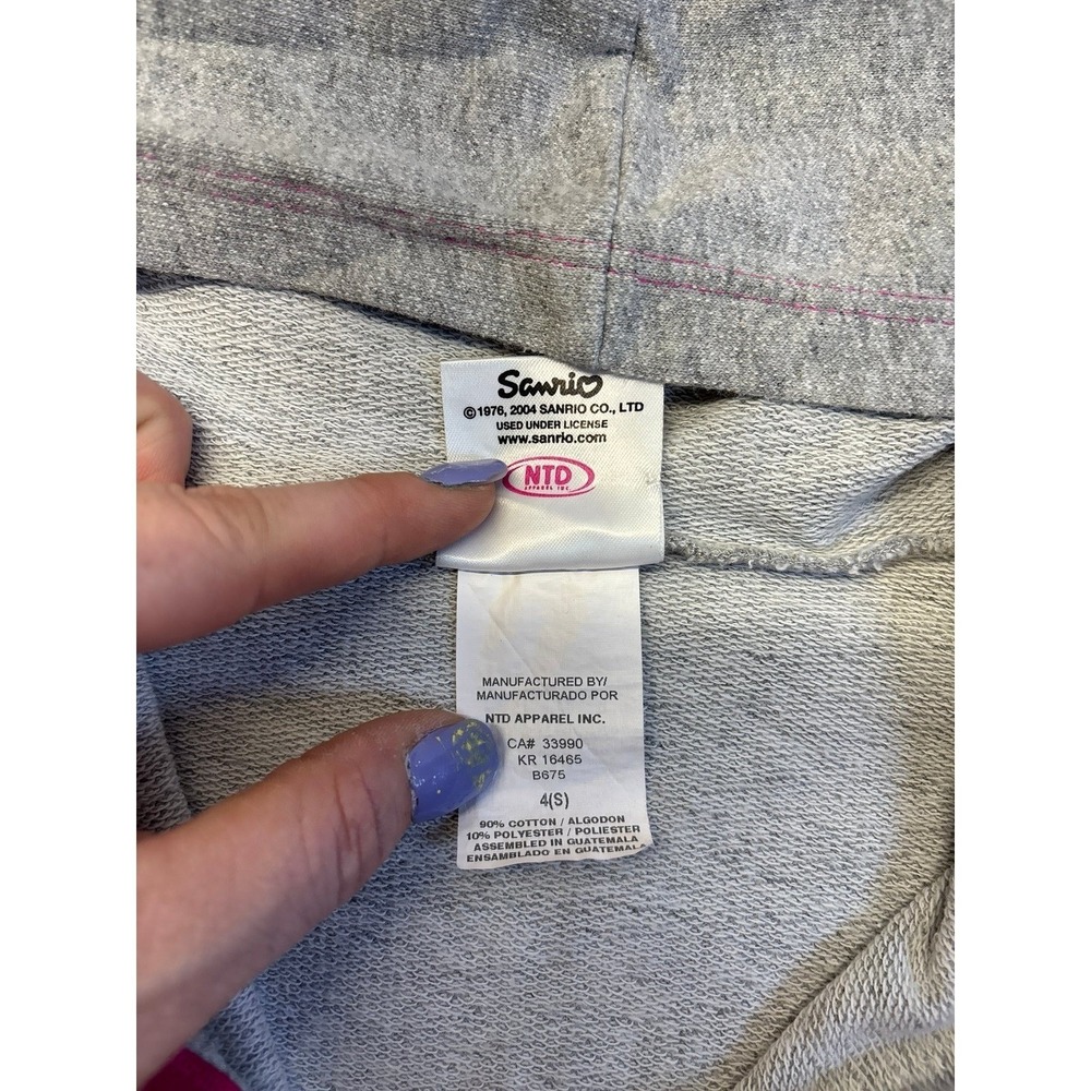 Vintage 2004 Girls Hello Kitty full zip Hoodie (size 4) vintage kids clothes Y2K - Picture 5 of 8